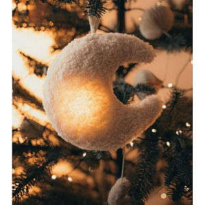 Мобиль музыкальный с подсветкой Mrs. Ertha "Moon", кремовое